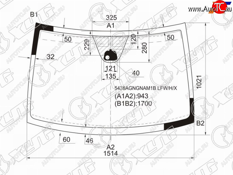 10 999 р. Стекло лобовое (Антенна Датчик дождя) XYG Mercedes-Benz Viano W639 дорестайлинг (2003-2010)  с доставкой в г. Владивосток