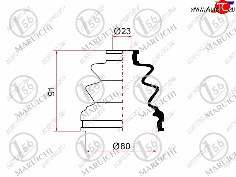 749 р. Пыльник ШРУСа (внутренний) MARUICHI  Mitsubishi Pajero Sport  PA (1996-2008), Toyota Camry Gracia  XV20 (1996-2001)  с доставкой в г. Владивосток