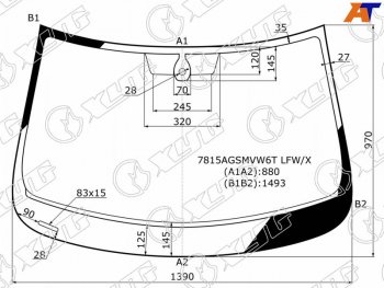 6 549 р. Стекло лобовое (Датчик дождя Круглый датчик дождя) XYG  Volkswagen Polo  Mk6 (2020-2022) лифтбек  с доставкой в г. Владивосток. Увеличить фотографию 1