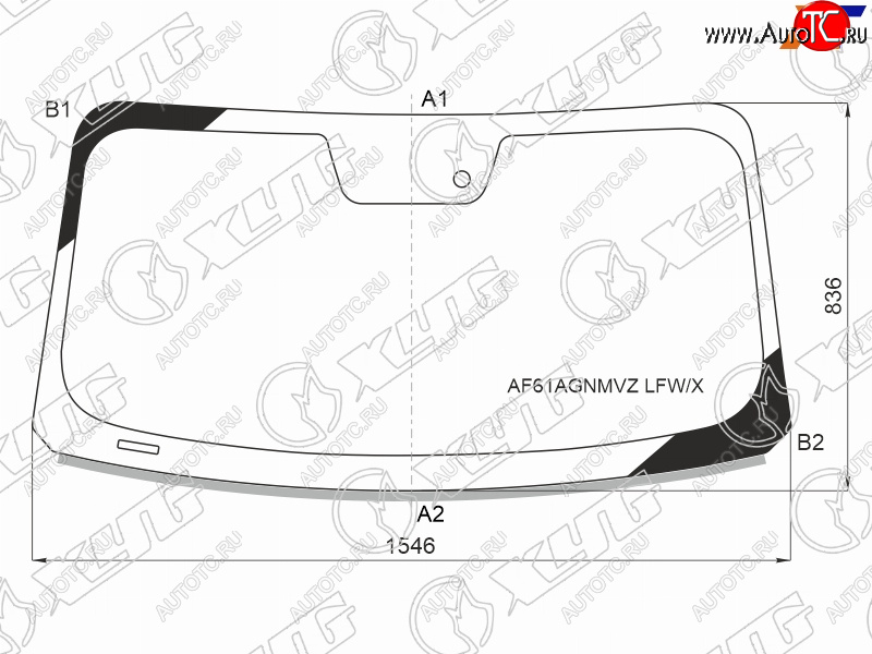 9 849 р. Стекло лобовое (Датчик дождя Молдинг) XYG  Ford Mustang  S550 (2013-2023) купе дорестайлинг, купе рестайлинг  с доставкой в г. Владивосток