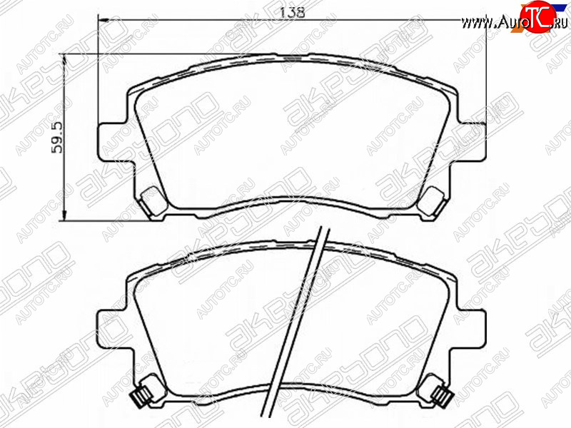 2 559 р. Колодки тормозные AKEBONO (передние)  Subaru Forester  SF - Legacy  BH/BE12  с доставкой в г. Владивосток