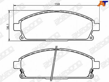 2 759 р. Колодки тормозные AKEBONO (передние)  Nissan Elgrand  1 - Terrano2  R50  с доставкой в г. Владивосток. Увеличить фотографию 1