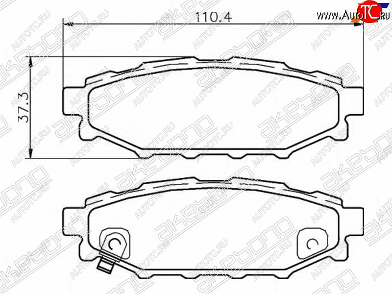 2 199 р. Задние тормозные колодки AKEBONO Subaru Forester SH (2008-2013)  с доставкой в г. Владивосток