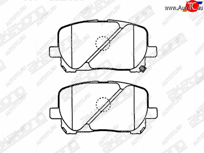 2 779 р. Колодки тормозные AKEBONO (передние)  Toyota Ipsum  ACM20 (2001-2009) дорестайлинг, рестайлинг  с доставкой в г. Владивосток