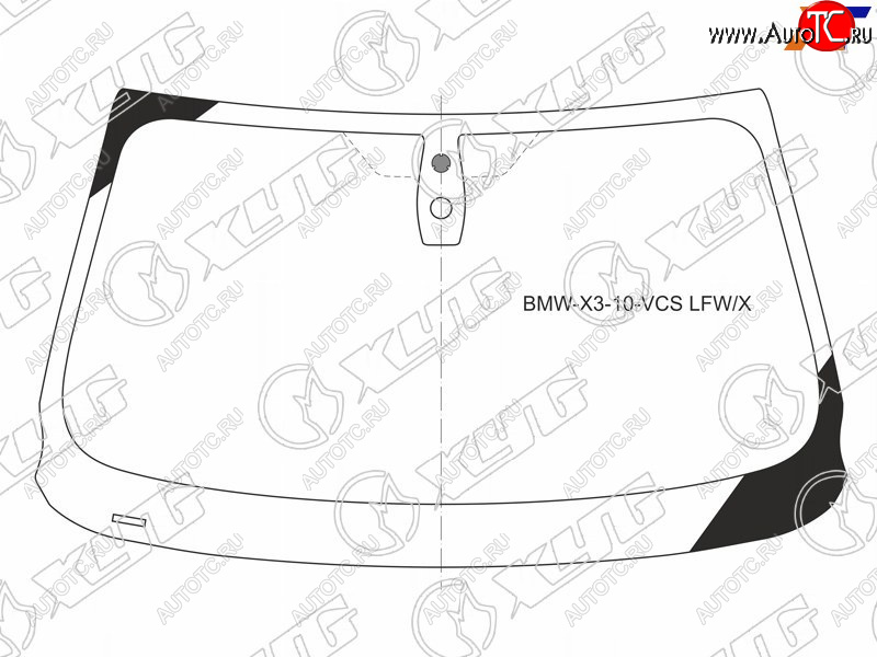 6 299 р. Стекло лобовое (Датчик дождя) XYG  BMW X3  F25 (2010-2014) дорестайлинг  с доставкой в г. Владивосток