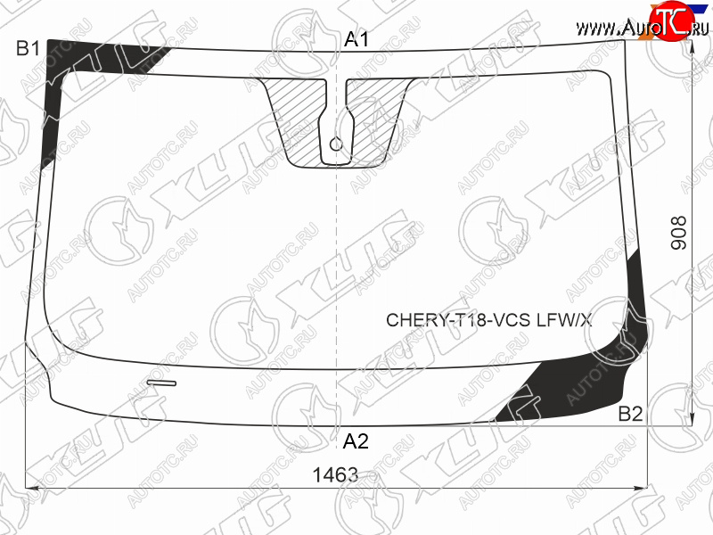 7 699 р. Стекло лобовое (Датчик дождя) XYG Chery Tiggo 4 дорестайлинг (2017-2020)  с доставкой в г. Владивосток