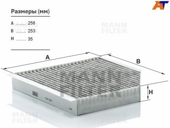 Фильтр салона угольный MANN  A6  C7, A6 allroad quattro  C7, A7 ( 4G,  4K), A8 ( D4,  D5)