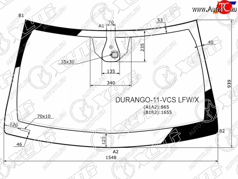 8 099 р. Стекло лобовое (Датчик дождя) XYG  Dodge Durango  WK2 (2010-2013), Jeep Grand Cherokee  WK2 (2010-2013)  с доставкой в г. Владивосток