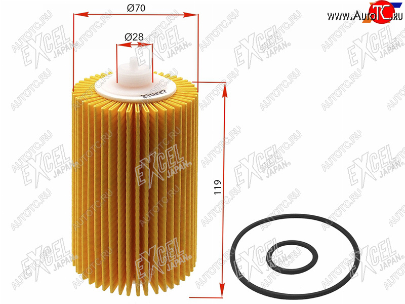 1 129 р. Фильтр масляный картридж дв1VDFTV,3UR-FE EXCEL JAPAN  Lexus LX570  J200 (2007-2022), Toyota Land Cruiser  200 (2007-2021)  с доставкой в г. Владивосток