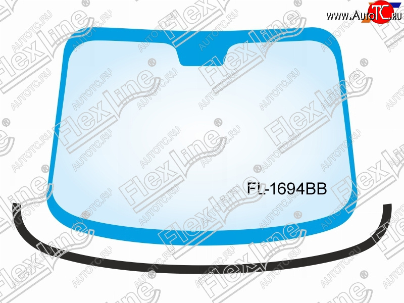 1 179 р. Молдинг лобового стекла (Снизу) FLEXLINE Ford Focus 2 хэтчбэк 5 дв. дорестайлинг (2004-2008)  с доставкой в г. Владивосток