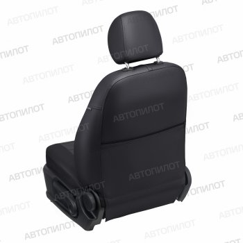 13 849 р. Чехлы сидений (экокожа) Автопилот  Chevrolet Aveo ( T200,  T250) (2002-2011) хэтчбек 5 дв, хэтчбек 5 дв рестайлинг (черный/темно-серый)  с доставкой в г. Владивосток. Увеличить фотографию 4