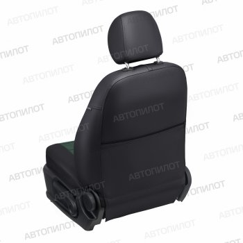 13 849 р. Чехлы сидений (экокожа) Автопилот  Chevrolet Aveo ( T200,  T250) (2002-2011) хэтчбек 5 дв, хэтчбек 5 дв рестайлинг (черный/зеленый)  с доставкой в г. Владивосток. Увеличить фотографию 5