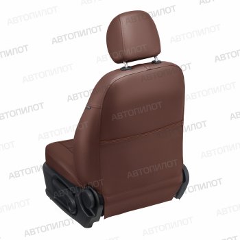 13 849 р. Чехлы сидений (экокожа) Автопилот  Chevrolet Aveo ( T200,  T250) (2002-2011) хэтчбек 5 дв, хэтчбек 5 дв рестайлинг (темно-коричневый)  с доставкой в г. Владивосток. Увеличить фотографию 5