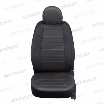 7 699 р. Чехлы сидений (экокожа/алькантара) Автопилот  Chevrolet Aveo  T300 (2011-2015) седан, хэтчбек (черный/темно-серый)  с доставкой в г. Владивосток. Увеличить фотографию 2