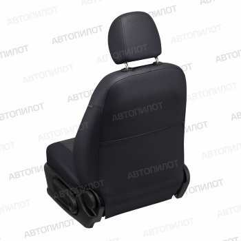 7 699 р. Чехлы сидений (экокожа/алькантара) Автопилот  Chevrolet Aveo  T300 (2011-2015) седан, хэтчбек (черный/темно-серый)  с доставкой в г. Владивосток. Увеличить фотографию 4