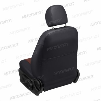 13 849 р. Чехлы сидений (экокожа/алькантара) Автопилот  Chevrolet Captiva (2006-2016), Opel Antara (2006-2015) (черный/шоколад)  с доставкой в г. Владивосток. Увеличить фотографию 5