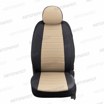 13 849 р. Чехлы сидений (экокожа) Автопилот  Ford S-Max  CJ (2014-2019) (черный/бежевый)  с доставкой в г. Владивосток. Увеличить фотографию 2