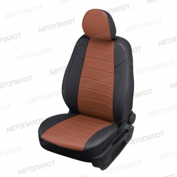 14 449 р. Чехлы сидений (экокожа) Автопилот  Ford S-Max  CJ (2014-2019) (черный/коричневый)  с доставкой в г. Владивосток. Увеличить фотографию 1