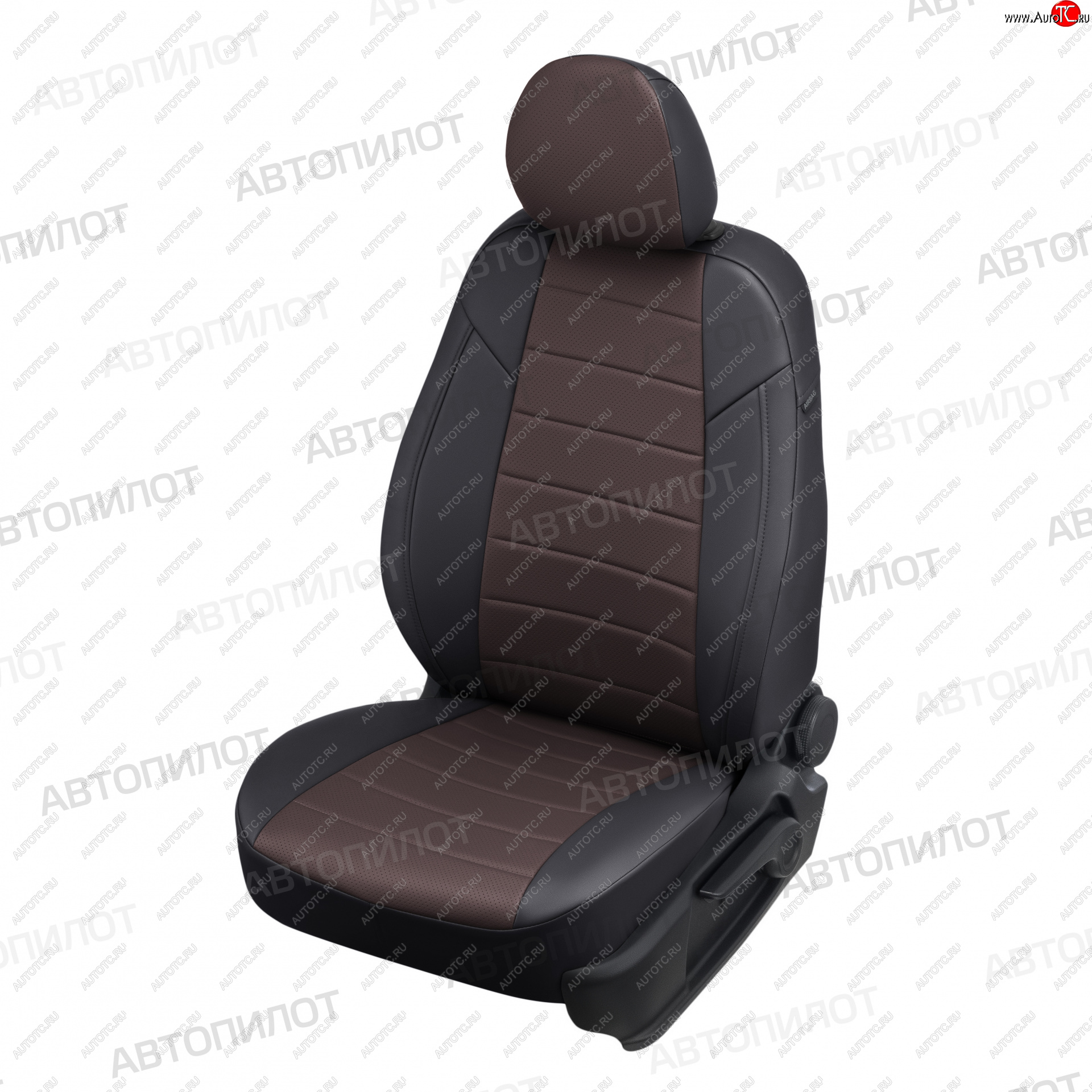 13 849 р. Чехлы сидений (экокожа) Автопилот  Ford S-Max  CJ (2014-2019) (черный/шоколад)  с доставкой в г. Владивосток