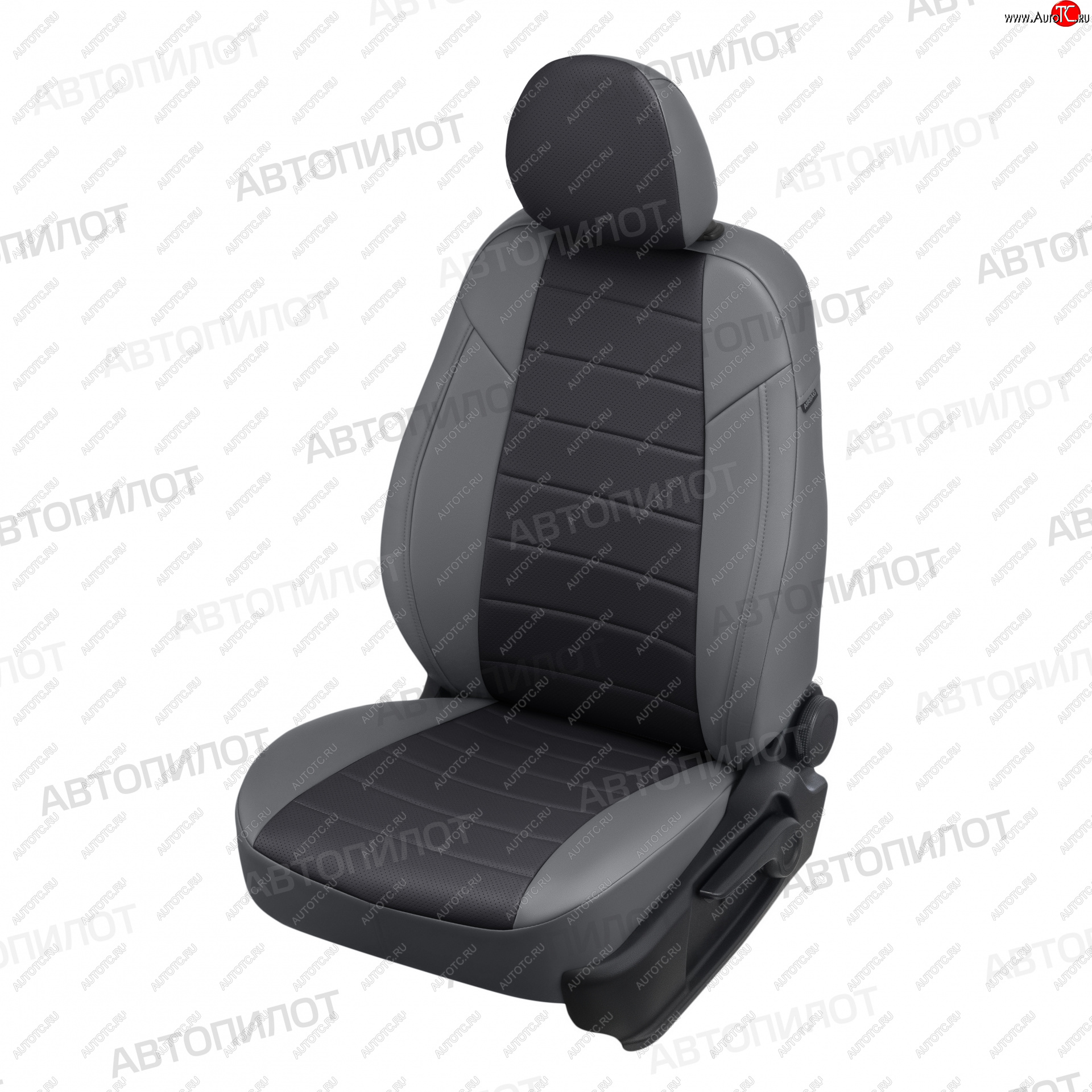 13 849 р. Чехлы сидений (экокожа) Автопилот  Ford S-Max  CJ (2014-2019) (серый/черный)  с доставкой в г. Владивосток