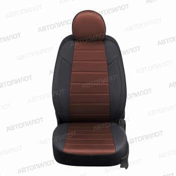 14 249 р. Чехлы сидений (экокожа/алькантара) Автопилот  Ford S-Max  CJ (2014-2019) (черный/шоколад)  с доставкой в г. Владивосток. Увеличить фотографию 2