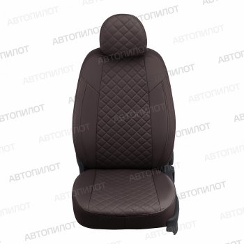 14 499 р. Чехлы сидений (экокожа) Автопилот Ромб  Ford S-Max  CJ (2014-2019) (шоколад)  с доставкой в г. Владивосток. Увеличить фотографию 3