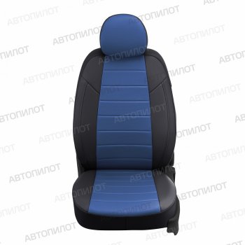 7 699 р. Чехлы сидений (экокожа) Автопилот  Geely Coolray  SX11 (2018-2023) дорестайлинг (черный/синий)  с доставкой в г. Владивосток. Увеличить фотографию 2