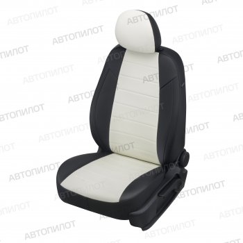 13 849 р. Чехлы сидений (экокожа) Автопилот  Honda Civic  FK2 (2011-2016) хэтчбэк 5 дв. (черный/белый)  с доставкой в г. Владивосток. Увеличить фотографию 5