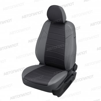 13 849 р. Чехлы сидений (экокожа) Автопилот  Honda Civic  FK2 (2011-2016) хэтчбэк 5 дв. (серый/черный)  с доставкой в г. Владивосток. Увеличить фотографию 5