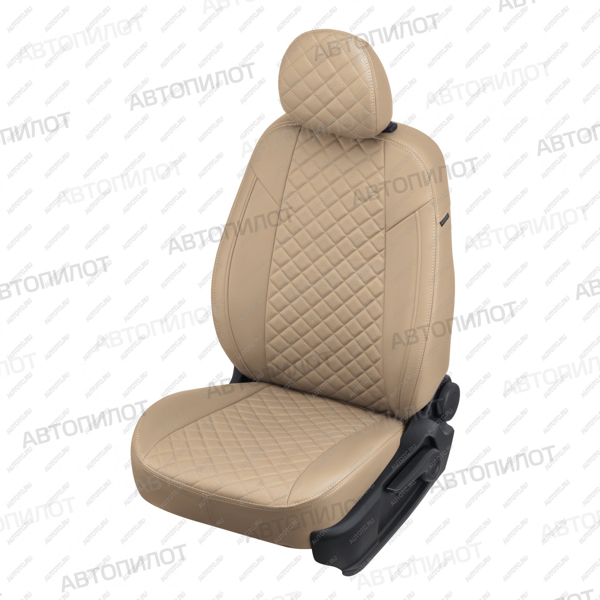 7 499 р. Чехлы на сиденья Экокожа (к. Comfort Luxe экокожа) Автопилот  Уаз Патриот  23632 (2016-2025) 2-ой рестайлинг пикап (темно-бежевый)  с доставкой в г. Владивосток