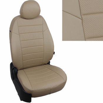 7 499 р. Чехлы на сиденья Экокожа (к. Comfort Luxe экокожа) Автопилот  Уаз Патриот  23632 (2016-2025) 2-ой рестайлинг пикап (темно-бежевый)  с доставкой в г. Владивосток. Увеличить фотографию 2