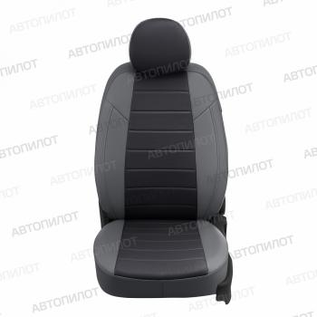 13 849 р. Чехлы на сиденья Экокожа (к. Comfort Luxe экокожа) Автопилот  Уаз Патриот ( 23632,  3163 5 дв.) (2016-2025) 2-ой рестайлинг пикап, 2-ой рестайлинг (серый/черный)  с доставкой в г. Владивосток. Увеличить фотографию 3