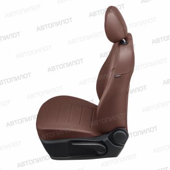 13 849 р. Чехлы на сиденья Экокожа (к. Comfort Luxe экокожа) Автопилот  Уаз Патриот ( 23632,  3163 5 дв.) (2016-2025) 2-ой рестайлинг пикап, 2-ой рестайлинг (темно-коричневая)  с доставкой в г. Владивосток. Увеличить фотографию 4