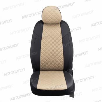 7 999 р. Чехлы на сиденья Ромб (к. Comfort Luxe экокожа) Автопилот  Уаз Патриот ( 23632,  3163 5 дв.) (2016-2025) 2-ой рестайлинг пикап, 2-ой рестайлинг (черный/бежевый)  с доставкой в г. Владивосток. Увеличить фотографию 3