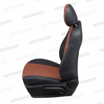 14 499 р. Чехлы на сиденья Ромб (к. Comfort Luxe экокожа) Автопилот  Уаз Патриот ( 23632,  3163 5 дв.) (2016-2025) 2-ой рестайлинг пикап, 2-ой рестайлинг (черный/коричневый)  с доставкой в г. Владивосток. Увеличить фотографию 4