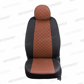 14 499 р. Чехлы на сиденья Ромб (к. Comfort Luxe экокожа) Автопилот  Уаз Патриот ( 23632,  3163 5 дв.) (2016-2025) 2-ой рестайлинг пикап, 2-ой рестайлинг (черный/коричневый)  с доставкой в г. Владивосток. Увеличить фотографию 3