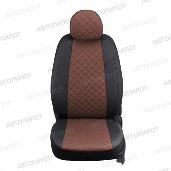 7 999 р. Чехлы на сиденья Ромб (к. Comfort Luxe экокожа) Автопилот  Уаз Патриот ( 23632,  3163 5 дв.) (2016-2025) 2-ой рестайлинг пикап, 2-ой рестайлинг (черный/темно-коричневый)  с доставкой в г. Владивосток. Увеличить фотографию 3