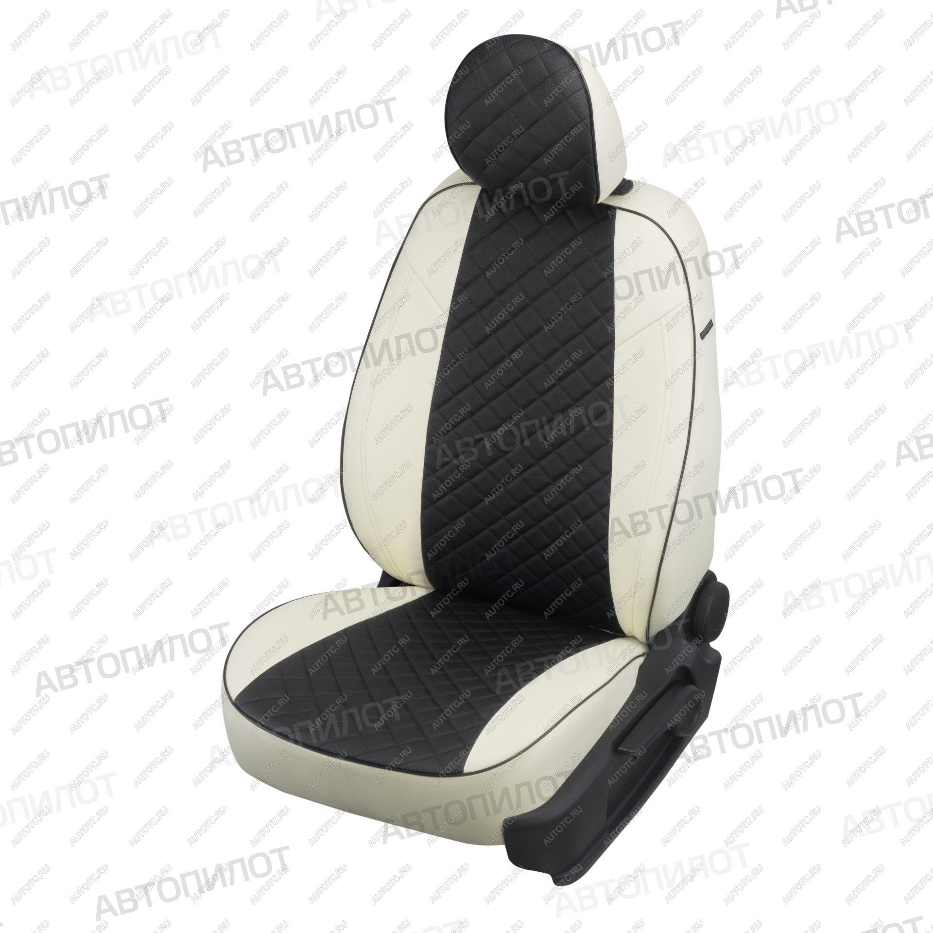 14 499 р. Чехлы на сиденья Ромб (к. Comfort Luxe экокожа) Автопилот  Уаз Патриот ( 23632,  3163 5 дв.) (2016-2025) 2-ой рестайлинг пикап, 2-ой рестайлинг (белый/черный)  с доставкой в г. Владивосток