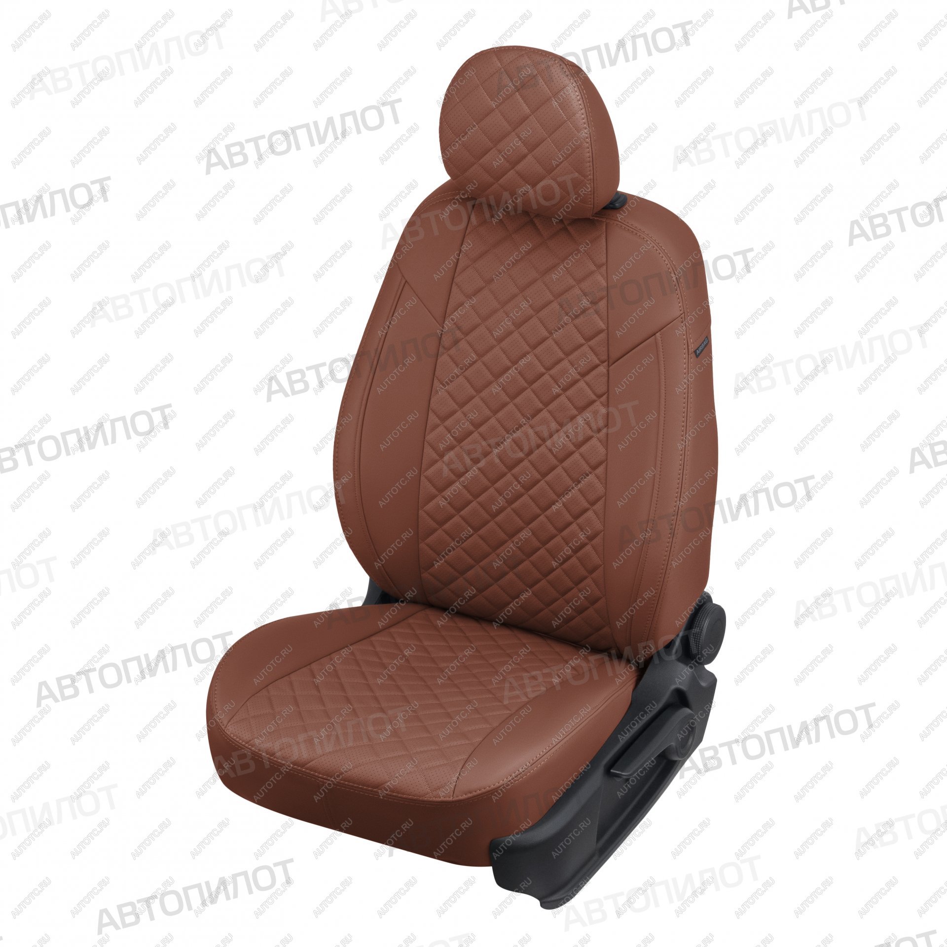 14 499 р. Чехлы на сиденья Ромб (к. Comfort Luxe экокожа) Автопилот  Уаз Патриот  23632 (2016-2025) 2-ой рестайлинг пикап (коричневый)  с доставкой в г. Владивосток