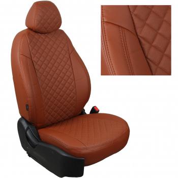 14 499 р. Чехлы на сиденья Ромб (к. Comfort Luxe экокожа) Автопилот  Уаз Патриот  23632 (2016-2025) 2-ой рестайлинг пикап (коричневый)  с доставкой в г. Владивосток. Увеличить фотографию 2