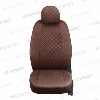 7 999 р. Чехлы на сиденья Ромб (к. Comfort Luxe экокожа) Автопилот  Уаз Патриот ( 23632,  3163 5 дв.) (2016-2025) 2-ой рестайлинг пикап, 2-ой рестайлинг (темно-коричневый)  с доставкой в г. Владивосток. Увеличить фотографию 3