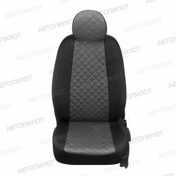 14 499 р.  Чехлы на сиденья Алькантара ромб (к. Comfort Luxe экокожа) Автопилот  Уаз Патриот  23632 (2016-2025) 2-ой рестайлинг пикап (черный/серый)  с доставкой в г. Владивосток. Увеличить фотографию 4