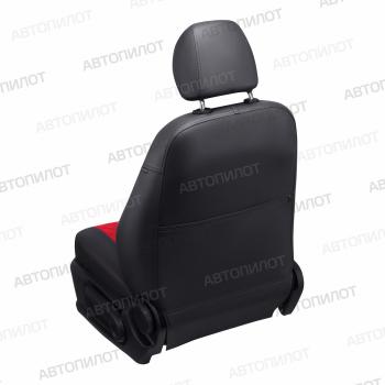 14 499 р. Чехлы на сиденья Алькантара ромб (к. Comfort Luxe экокожа) Автопилот  Уаз Патриот  23632 (2016-2025) 2-ой рестайлинг пикап (черный/красный)  с доставкой в г. Владивосток. Увеличить фотографию 4