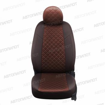 14 499 р. Чехлы на сиденья Алькантара ромб (к. Comfort Luxe экокожа) Автопилот  Уаз Патриот  23632 (2016-2025) 2-ой рестайлинг пикап (шоколад)  с доставкой в г. Владивосток. Увеличить фотографию 3