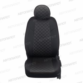 14 499 р. Чехлы на сиденья Ромб (к. Comfort Luxe экокожа) Автопилот  Уаз Патриот ( 23632,  3163 5 дв.) (2016-2025) 2-ой рестайлинг пикап, 2-ой рестайлинг (черный/строчка красная)  с доставкой в г. Владивосток. Увеличить фотографию 5