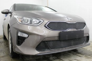 3 099 р. Защитная сетка в бампер (низ, ячейка 3х7 мм) Alfeco Стандарт  KIA Ceed  3 CD (2018-2024) универсал, хэтчбэк (Чёрная)  с доставкой в г. Владивосток. Увеличить фотографию 5