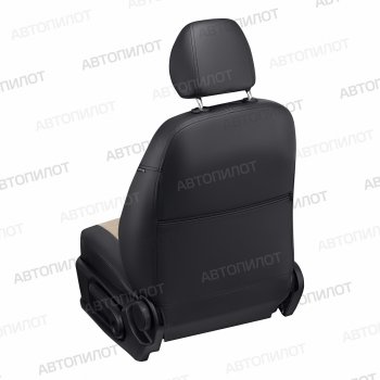 13 849 р. Чехлы сидений (экокожа/алькантара) Автопилот  Nissan Micra  K12 (2002-2010) 5 дв. дорестайлинг, 5 дв. 2-ой рестайлинг (черный/бежевый)  с доставкой в г. Владивосток. Увеличить фотографию 3