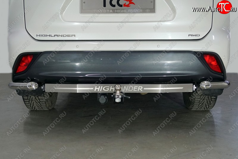 18 349 р. Фаркоп (тягово-сцепное устройство) TCC Тюнинг  Toyota Highlander  XU70 (2020-2024) (шар E, надпись Highlander)  с доставкой в г. Владивосток