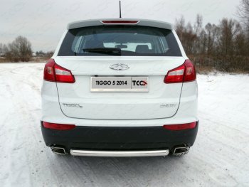 Защита задняя (нержавейка 60,3 мм), ТСС Тюнинг Chery Tiggo 5 (T21) дорестайлинг (2014-2017)