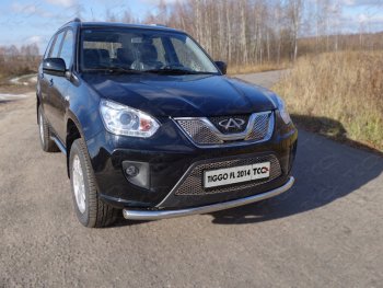 Защита переднего бампера нижняя d60,3 мм ТСС Тюнинг Chery Tiggo T11 рестайлинг (2013-2016)  (нержавейка)